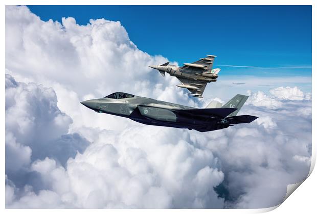 Lightning & Typhoon Print by J Biggadike