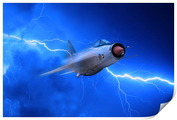 Lightning Force Print by J Biggadike