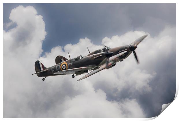 Spitfire & Hurricane Print by J Biggadike