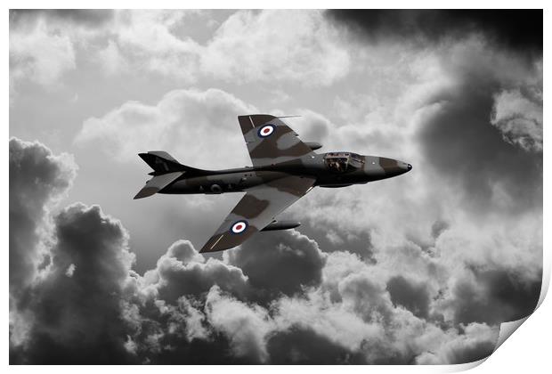 Hawker Hunter Print by J Biggadike