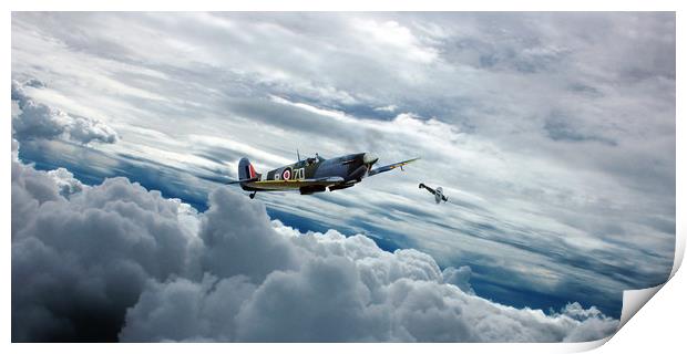 Fly With A Spitfire Print by J Biggadike