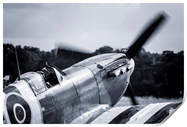 Standing Spitfire Print by J Biggadike