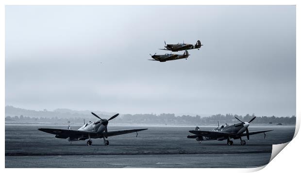 Spitfires Print by J Biggadike