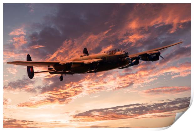 The Avro Lancaster Bomber Print by J Biggadike