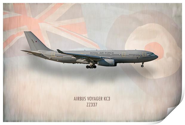 Airbus Voyager KC3 ZZ337 Print by J Biggadike