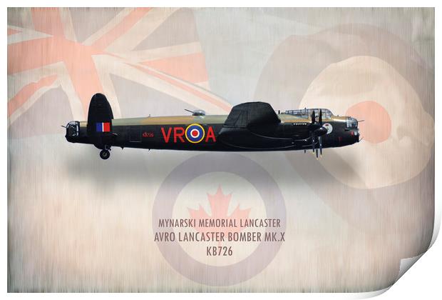 Avro Lancaster Bomber Mk. X KB726 Print by J Biggadike