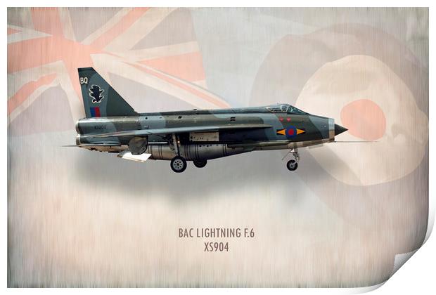 BAC Lightning F.6 XS904 Print by J Biggadike