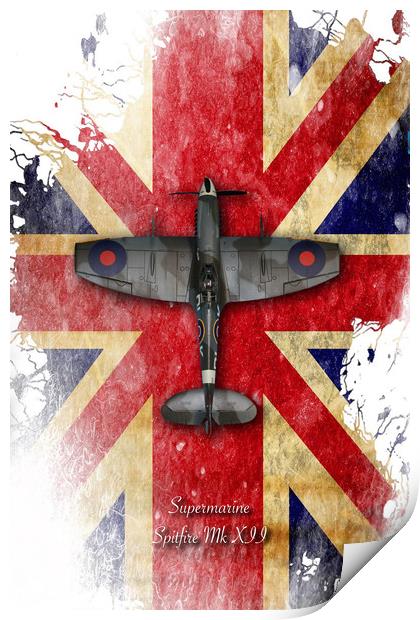 Spitfire Mk.XII Print by J Biggadike