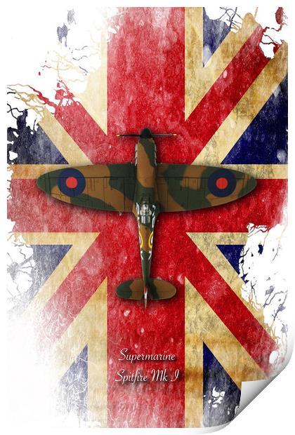 Supermarine Spitfire Mk.I Print by J Biggadike