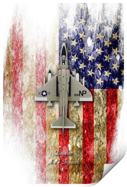 Douglas A-4F Skyhawk Print by J Biggadike