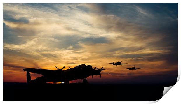 Warbird Silhouettes Print by J Biggadike