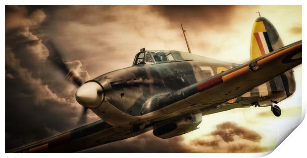 Hurricane Fighter Print by J Biggadike