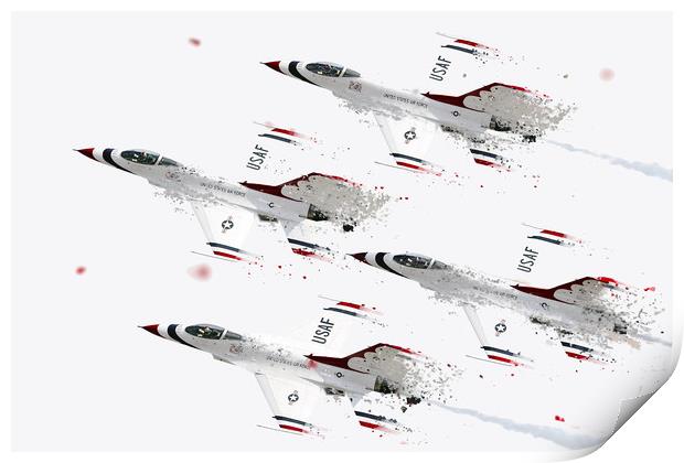 Thunderbirds Shatter Print by J Biggadike