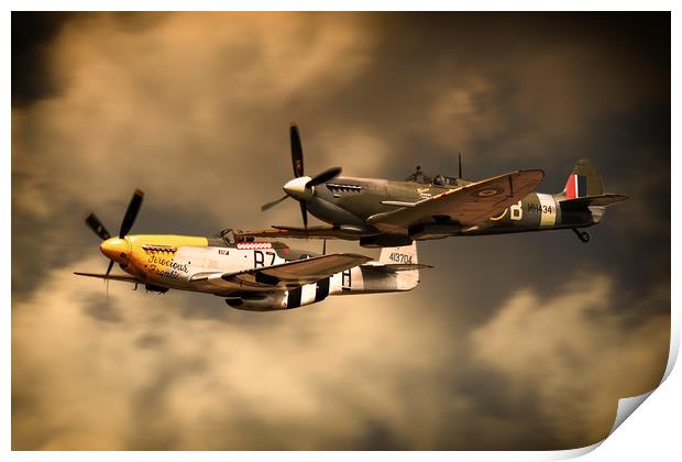 Old Flying Machines Print by J Biggadike