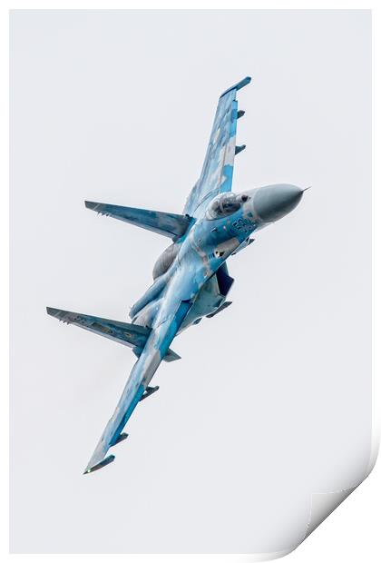 SU-27 Flanker Print by J Biggadike