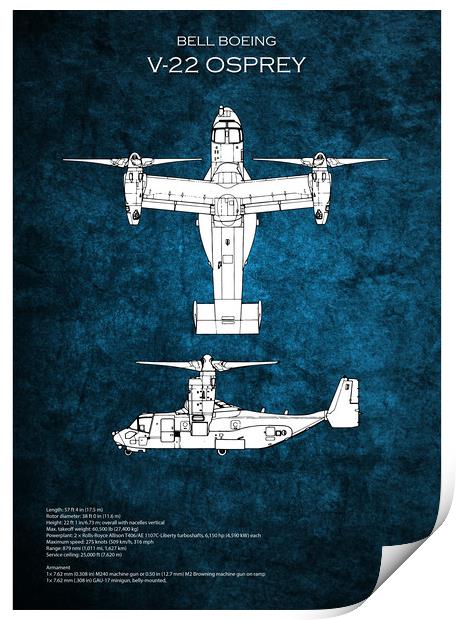 Bell Boeing V-22 Osprey Print by J Biggadike