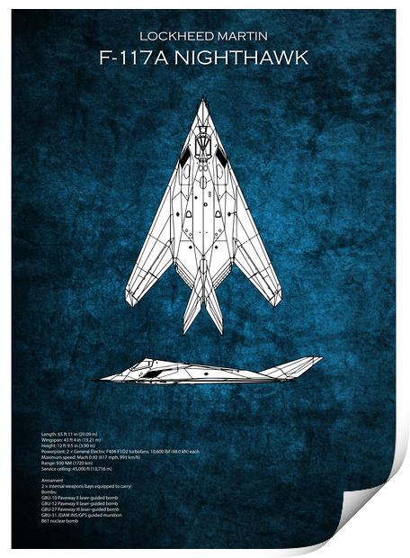 F-117 Nighthawk Print by J Biggadike