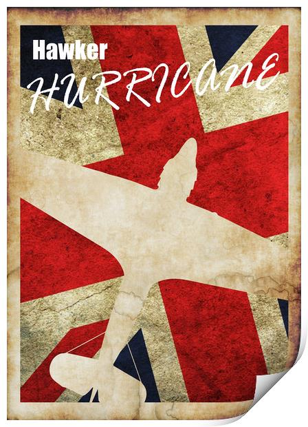 Hurricane Vintage Poster Print by J Biggadike
