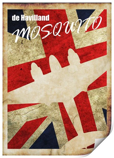 Vintage Mosquito Poster Print by J Biggadike