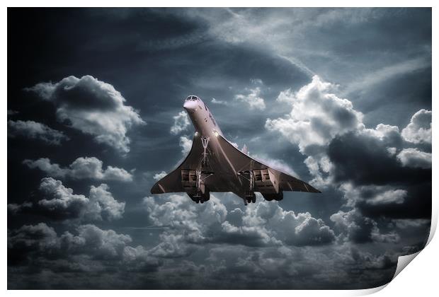 Concorde Approaches Print by J Biggadike