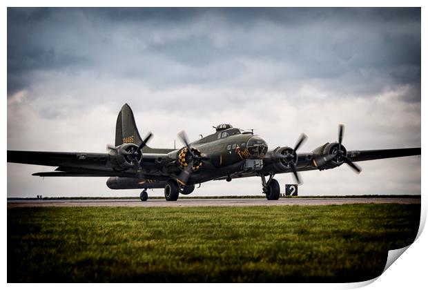 B-17 Flying Fortress Print by J Biggadike