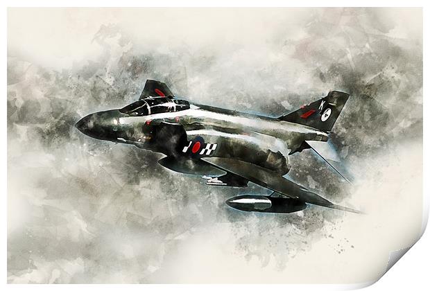 RAF F-4 Phantom II - Painting Print by J Biggadike