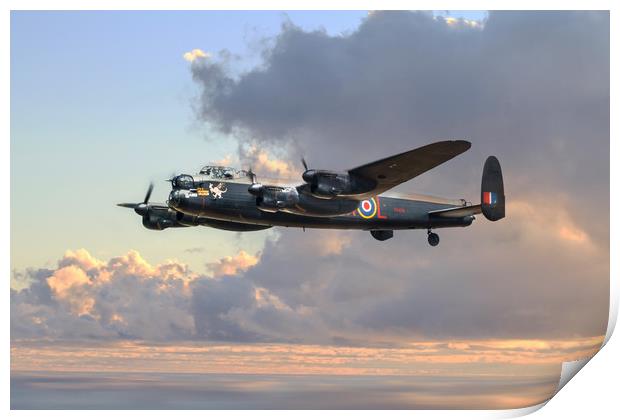 Lancaster Bomber L-Leader Print by J Biggadike
