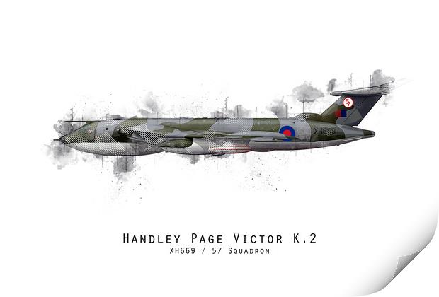 Victor Sketch - XH669 Print by J Biggadike