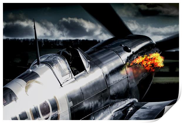 AB910 Merlin Fire Print by J Biggadike