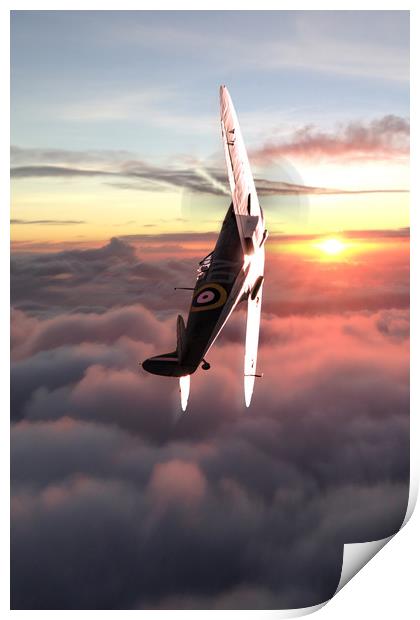 Spitfire, Mitchells Vision Print by J Biggadike