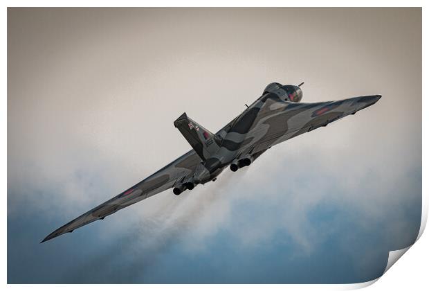 Vulcan Bomber Skyward Print by J Biggadike