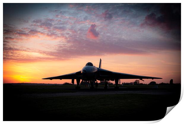 Vulcan Bomber Crew Sunset Print by J Biggadike