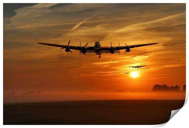 Lancasters - After The Night Shift Print by J Biggadike