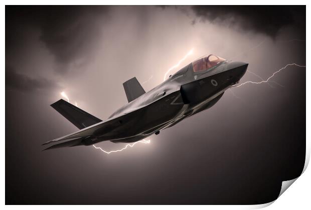F-35 Lightning Strike Print by J Biggadike