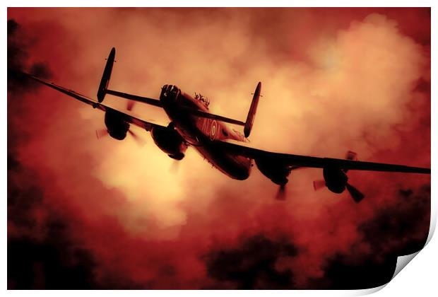 Dark Lancaster Print by J Biggadike