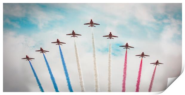 Red Arrows Big Battle Print by J Biggadike