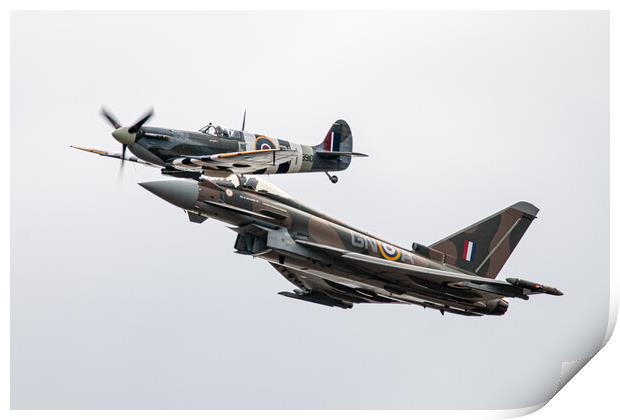 Spitfire and Typhoon Print by J Biggadike