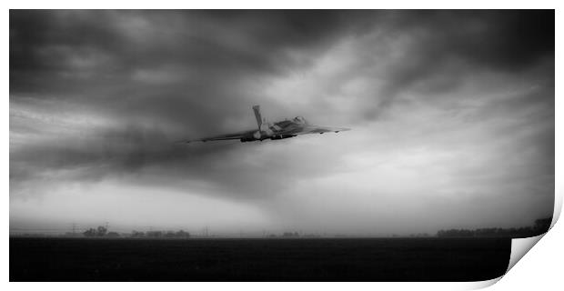 Vulcan Scramble Mono Version Print by J Biggadike