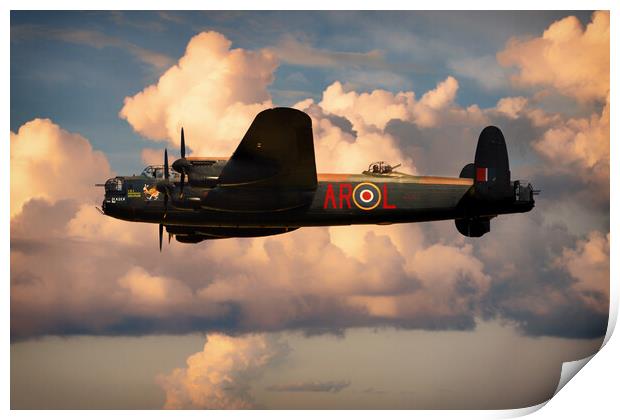 Lancaster Bomber AR-L Print by J Biggadike