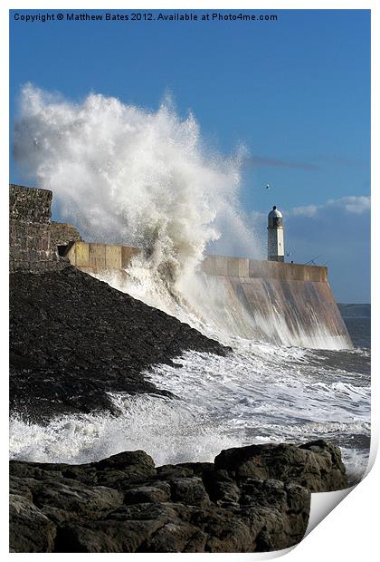 Porthcawl Lighthouse Print by Matthew Bates