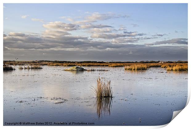 Keyhaven Marsh 2 Print by Matthew Bates