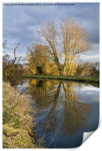 Canal Reflections Print by Matthew Bates