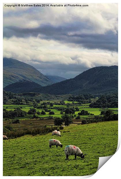 Cumbria Valley Print by Matthew Bates