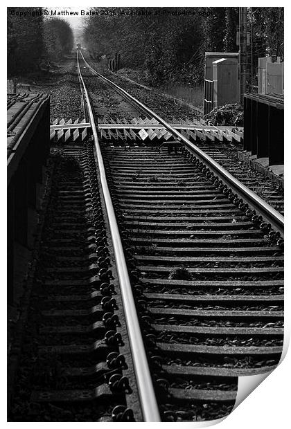 Rye train tracks Print by Matthew Bates