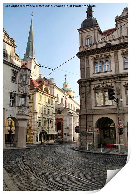 Prague City Streets Print by Matthew Bates
