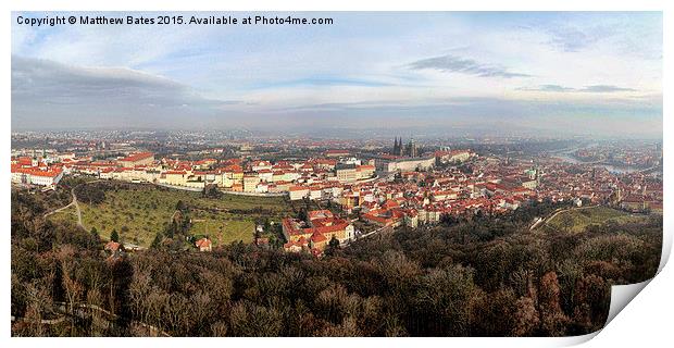  Prague Castle Panorama Print by Matthew Bates