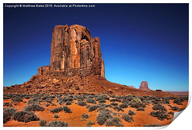  Monument Valley Butte Print by Matthew Bates