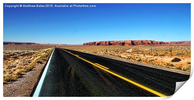 Desert Road Print by Matthew Bates