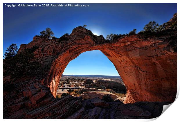 Window Rock, USA Print by Matthew Bates