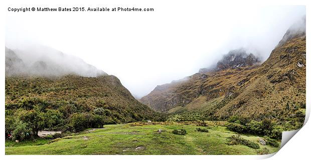 Andean mountain mist Print by Matthew Bates